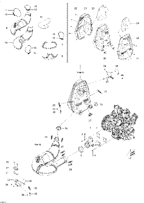 01- Exhaust System - 600HO E-TEC