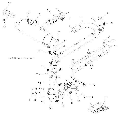 ENGINE, EXHAUST SYSTEM - R09VH76 ALL OPTIONS (49RGREXHAUST09RZR)