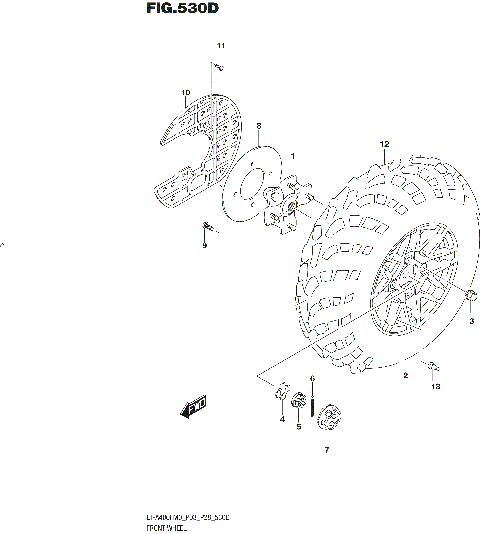 FRONT WHEEL (LT-A400FZM0 P28)