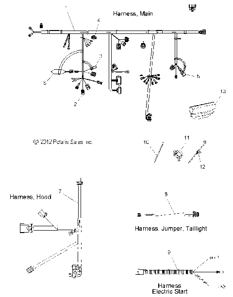 ELECTRICAL, WIRE HARNESS - S13CG6GSA/GSL/GEA (49SNOWHARNESS13600LE)