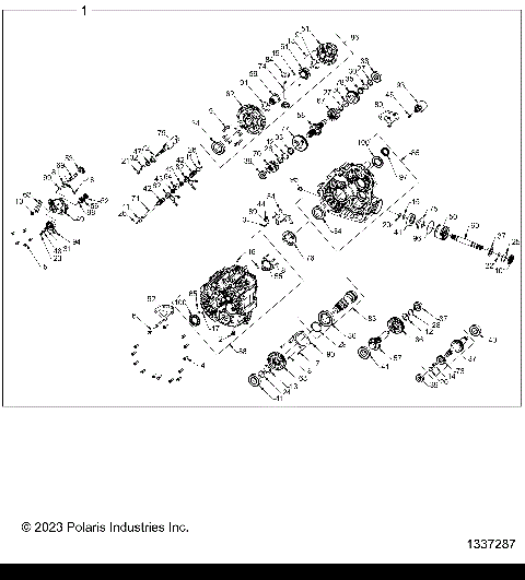 DRIVE TRAIN, MAIN GEARCASE INTERNALS - R23E3SC3BD (1337168)