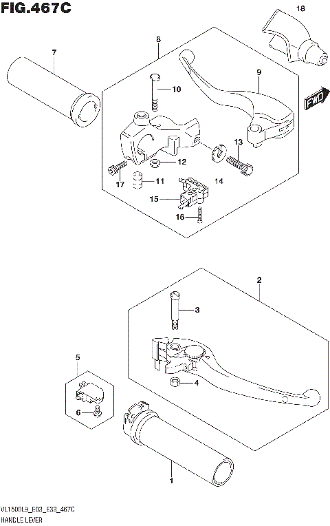 HANDLE LEVER (VL1500TL9 E03)