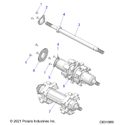 DRIVE TRAIN, JACKSHAFT and DRIVESHAFT - S23TFG8RS/8RE (C601989)