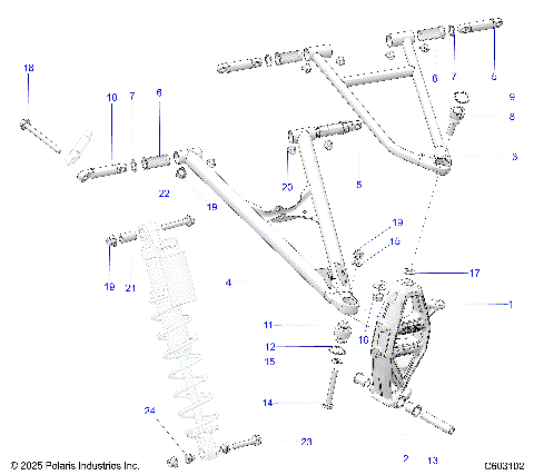 SUSPENSION, CONTROL ARMS and SPINDLE - S21TDV8RS/8RE ALL OPTIONS (C603102)