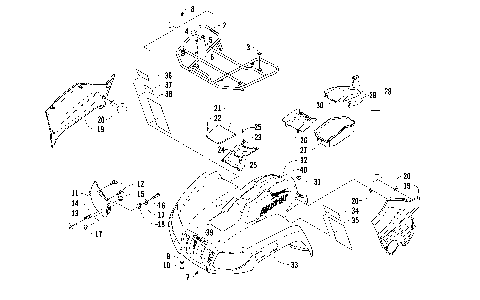 FRONT RACK, BODY PANEL, AND HEADLIGHT ASSEMBLIES [92293]