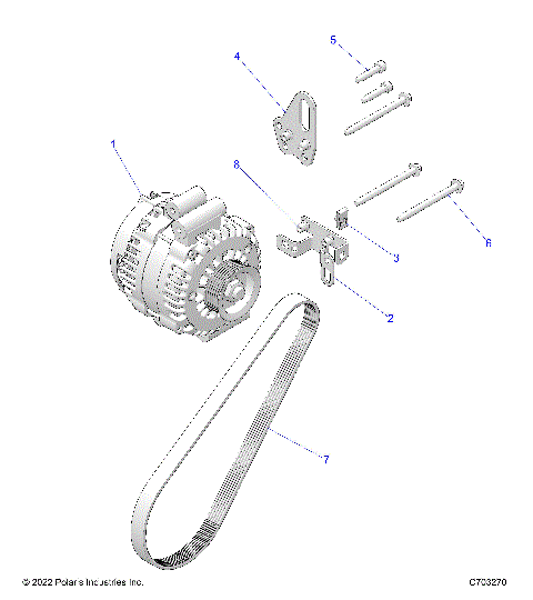 ENGINE, ALTERNATOR - Z25RPP2KAE/BE (C703270)