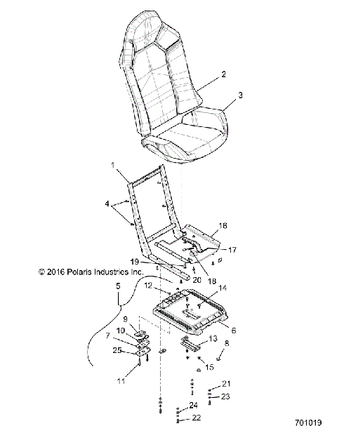 BODY, SEAT ASM. AND SLIDER - Z19VGE99AK/AW/BK/BW (701178)