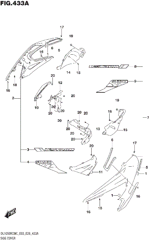 SIDE COVER (DL1050RC)