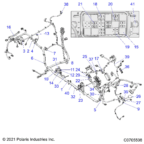 ELECTRICAL, WIRE HARNESS, CHASSIS - Z21RAU92AN/BN (C0705508)