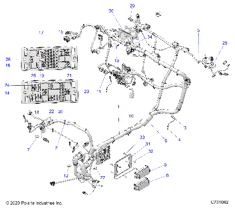 ELECTRICAL, WIRE HARNESS, CHASSIS - R25XAL1RBD/BM (C731062)