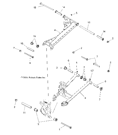 SUSPENSION, REAR - A14DN5EAH/EAR (49ATVSUSPRR14USA)
