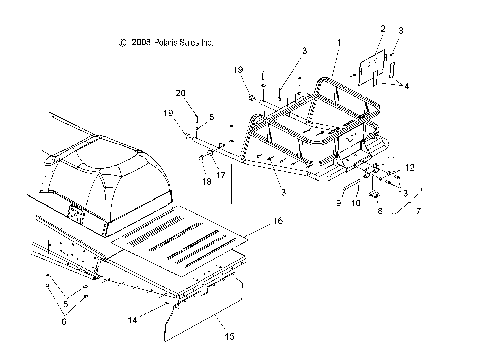 CHASSIS, RACK ASM. and SNOW FLAP - S12SU4BEL (49SNOWRACK09WIDELX)