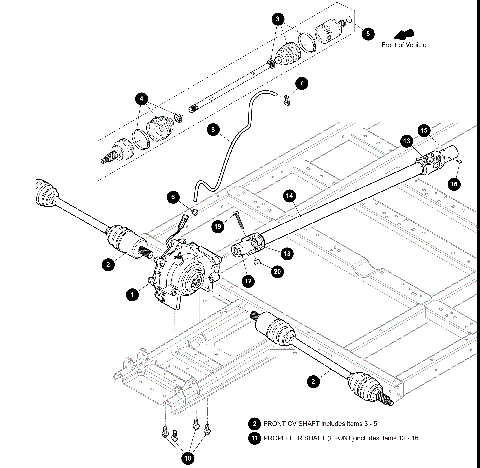 FRONT DRIVE GEARCASE/AXLES [302397]