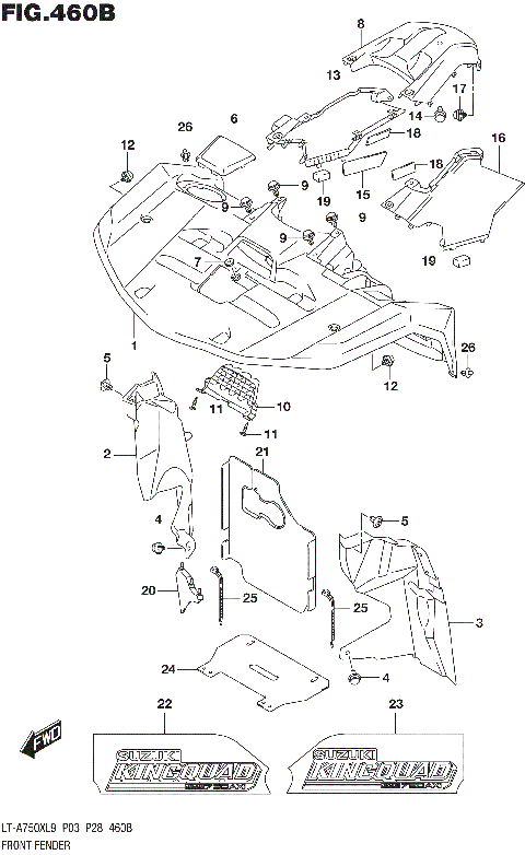 FRONT FENDER (LT-A750XL9 P28)