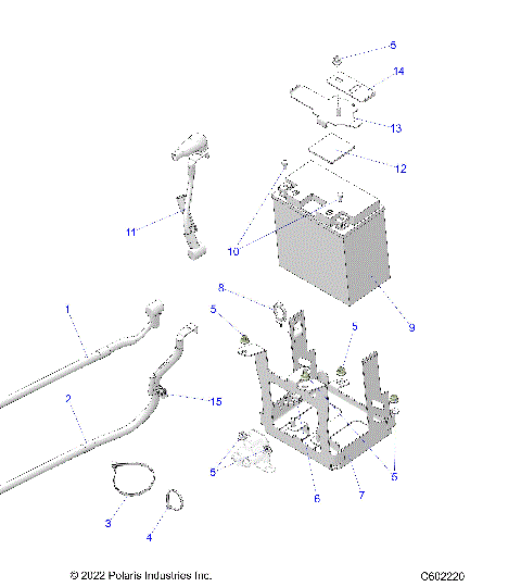 ELECTRICAL, BATTERY/BOX and CABLES - S24TLC8MS/8ME E.S. OPTION (C602220)