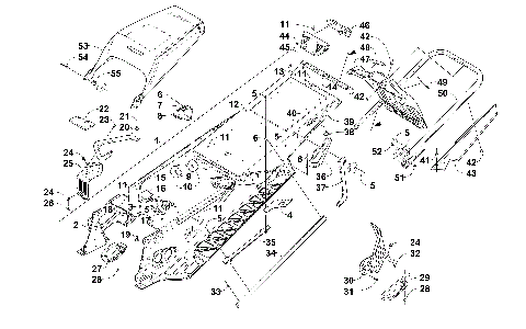 TUNNEL, REAR BUMPER, AND SNOWFLAP ASSEMBLY [101225]