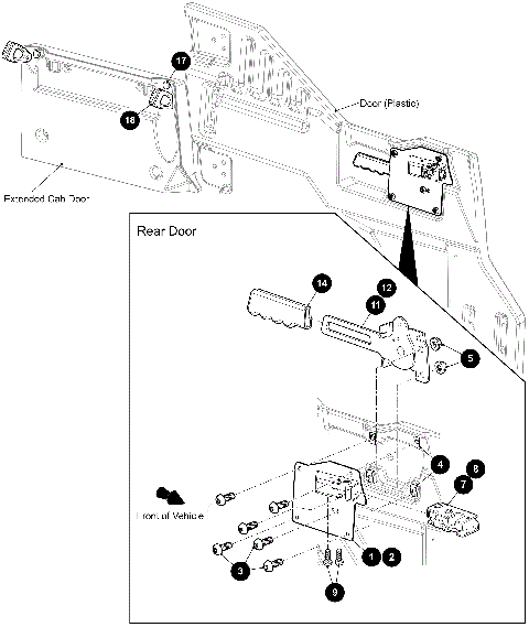 DOOR LATCH - REAR DOOR