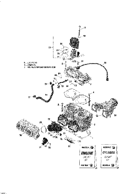 01- Cylinder And Cylinder Head - 600 E-TEC