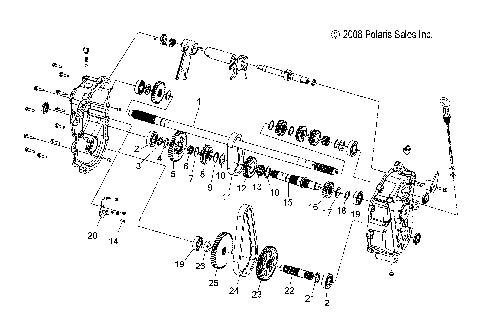 DRIVE TRAIN, GEARCASE (2 of 2) - S12PU7ESL/EEL (49SNOWGEARCASE09WIDE2)