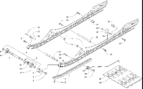 SLIDE RAIL AND TRACK ASSEMBLY [107669]