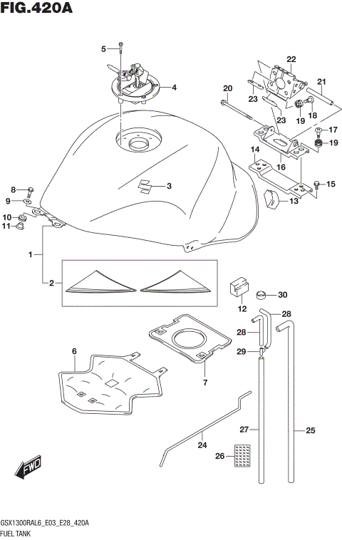 FUEL TANK (GSX1300RAL6 E03)