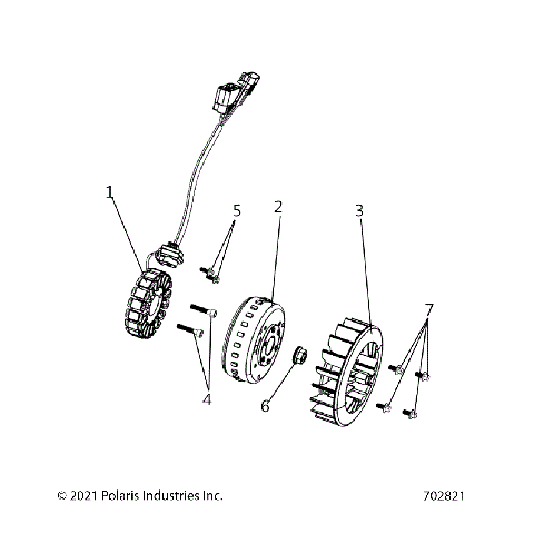 ENGINE, STATOR and FLYWHEEL - Z25HCA18A4/A7/B4/B7 (702821)
