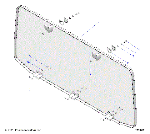 BODY, REAR WINDOW - R25X6W1RB9/BD/BM (C731071)