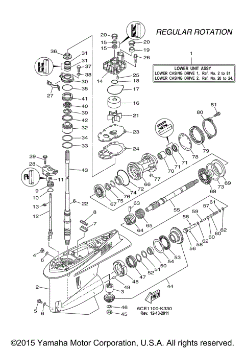 LOWER CASING DRIVE 1
