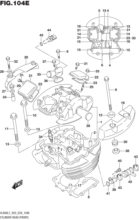 CYLINDER HEAD (FRONT) (VL800TL7 E28)