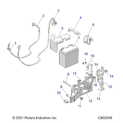 ELECTRICAL, E.S. BATTERY/BOX and CABLES - S23TGG8MS/TGY8MS E.S. OPTION (C602048)