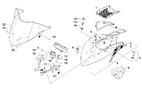 WINDSHIELD AND INSTRUMENTS ASSEMBLIES [101489]