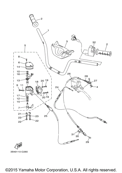 STEERING HANDLE CABLE