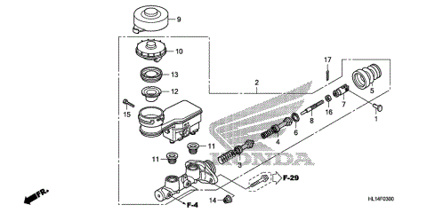 FRONT BRAKE MASTER       CYLINDER