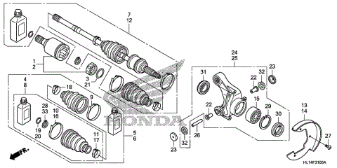 REAR KNUCKLE@REAR        DRIVESHAFT