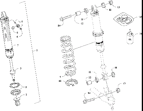 FRONT SUSPENSION SHOCK ABSORBER ASSEMBLY [108589]