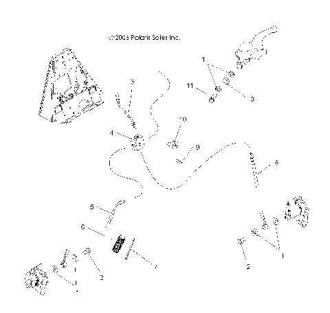 BRAKE LINES, FRONT - A07MH50AB/AL/AQ/AX/AY/AZ/MN50AF/AN/AT/AY (49ATVBRAKELINE500EFI)
