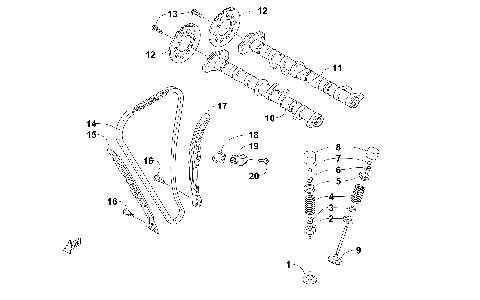 CAMSHAFT, CHAIN, AND VALVE ASSEMBLY [99539]
