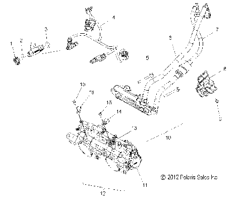 FUEL SYSTEM, RAIL, LINES and THROTTLE BODY - S13CG6GSA/GSL/GEA (49SNOWFUELLINE13600INDY)