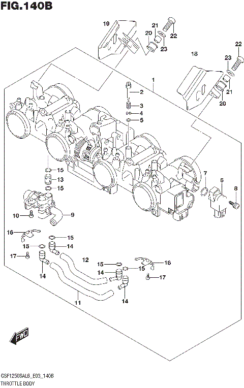 THROTTLE BODY (GSF1250SAL6 E33)
