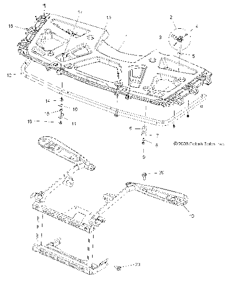 BODY, FRONT RACK - A09ZX85FS/CFS (49ATVRACKMTG09SPXP550)