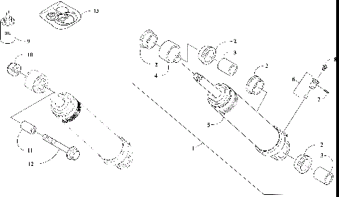 REAR SUSPENSION REAR ARM SHOCK ABSORBER [107875]
