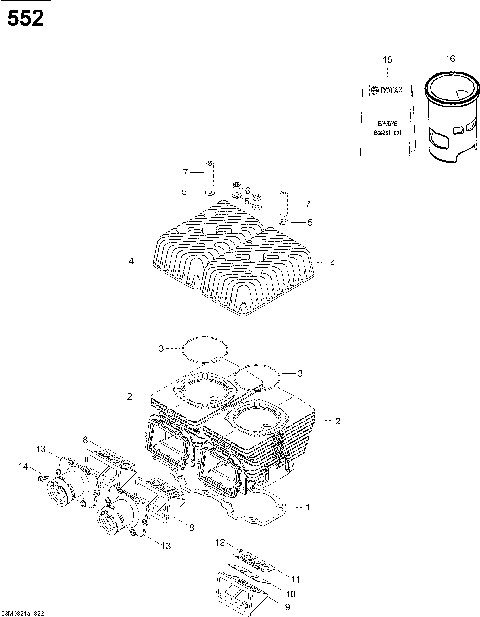 01- Cylinder and Cylinder Head WT 550F