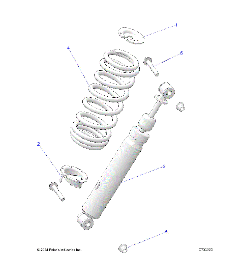 SUSPENSION, FRONT SHOCK MOUNTING - R25TAE99FM/TAS99CM/EM/GM (C733325)