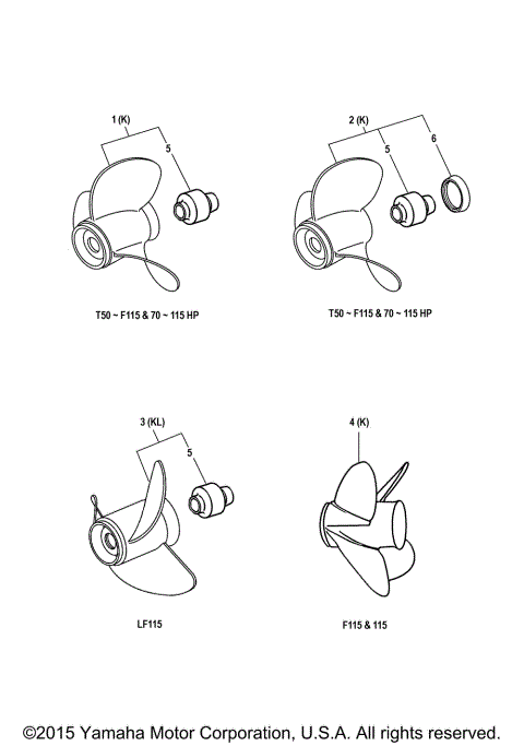 PROPELLERS T50 THROUGH F L115