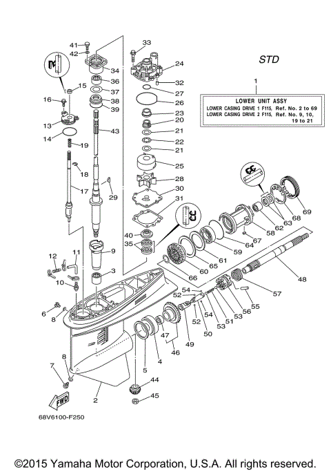 LOWER CASING DRIVE 1 F115