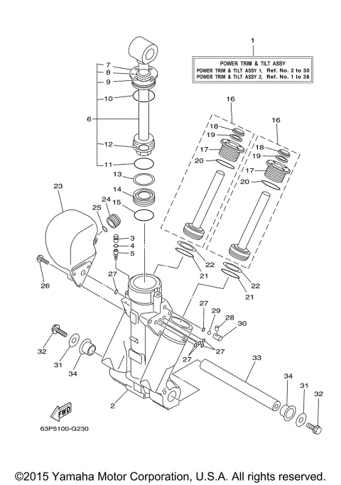 POWER TRIM TILT ASSY 1