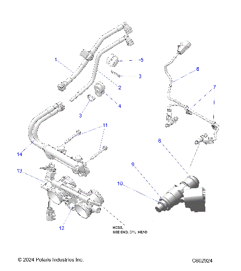 FUEL SYSTEM, RAIL, LINES and THROTTLE BODY - S25TFG9BS/9BSB/9BE (C602924)