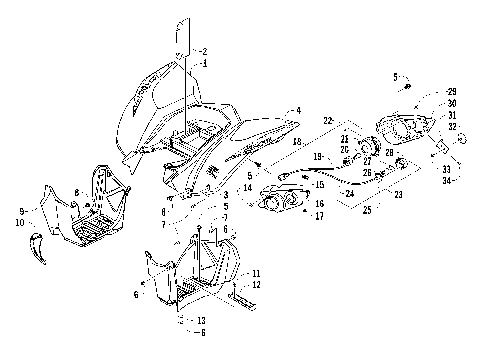 REAR BODY AND TAILLIGHT ASSEMBLY [96019]