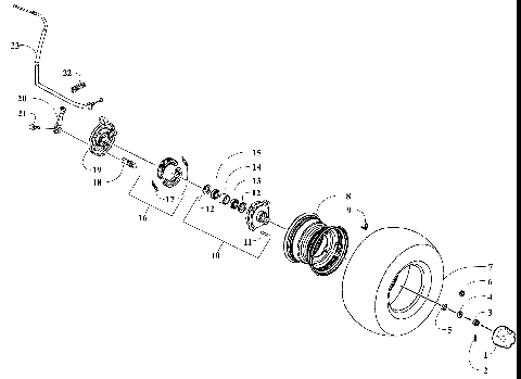 FRONT WHEEL AND BRAKE ASSEMBLIES [303540]