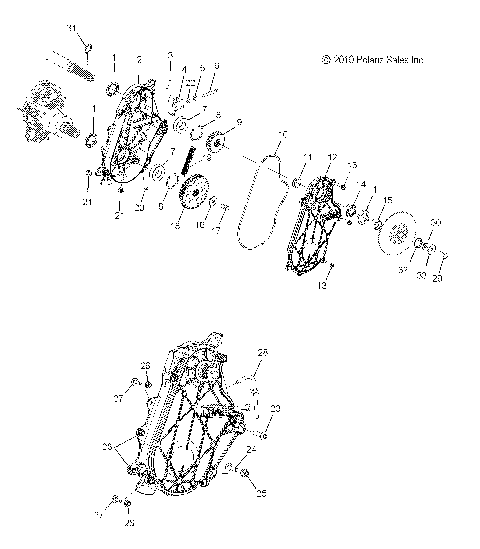 DRIVE TRAIN, CHAINCASE - S11BF6NS/BD6NS ALL OPTIONS (49SNOWCHAINCASE11RUSH)